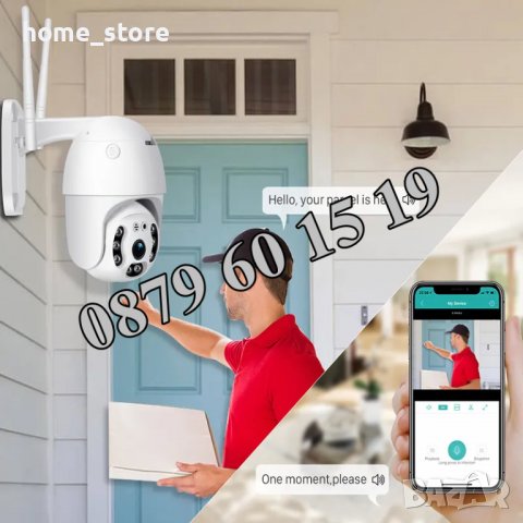 Безжична въртяща куполна WIFI камера 5MP PTZ HD, IP камера 2MP ICSEE, снимка 6 - IP камери - 39844964