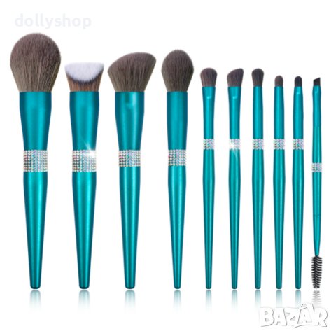 Perfect Brush Guru Set Комплект Четки за Грим с Кристали Син, снимка 1 - Декоративна козметика - 41673967