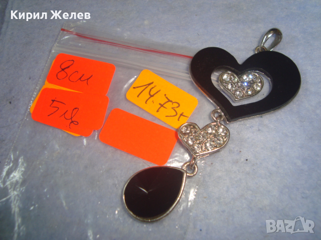 МОДНА КРАСИВА КРИСТАЛНА АРТ ПОСРЕБРЕНА ВИСУЛКА 1473г, снимка 3 - Колиета, медальони, синджири - 36290677