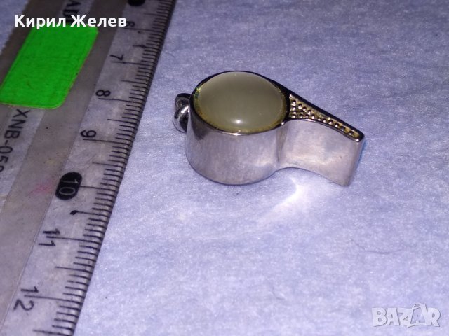 ФИГУРАЛЕН ФЕШЪН-АРТ МЕДАЛЬОН с БЯЛА ПОЗЛАТА и ПОЛИРАН ЛУНЕН КАМЪК и ИСКРЯЩИ ФАСЕТ КРИСТАЛИ 71221, снимка 8 - Колиета, медальони, синджири - 41622873