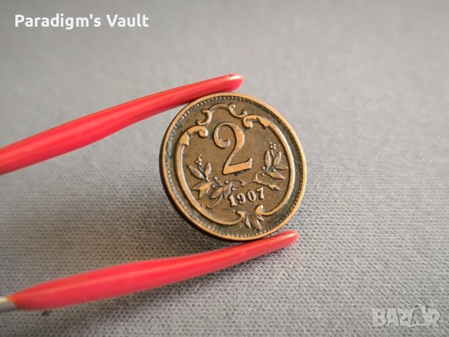 Монета - Австро-Унгария - 2 хелера | 1907г.