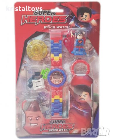 На едро - Детски електронен часовник с удължаваща се верижка и фигура Супер герои, снимка 2 - Детски - 34099209
