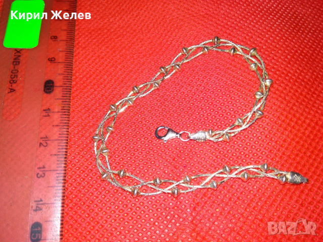 КРАСИВА СРЕБЪРНА ГРИВНА МАРКОВО СРЕБРО 925 ITALY РЯДКА ВИНТИДЖ АРТ ПЛЕТКА МАЙСТОРСКА ИЗРАБОТКА 43206, снимка 7 - Гривни - 44610745