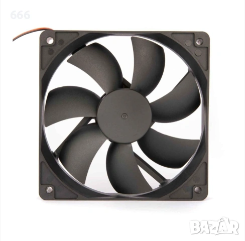 Вентилатор за компютър, Elektroweb, 12V, 1200 об/мин, Пластмаса, 120x120x25 см, Черен, снимка 4 - Друга електроника - 53446381