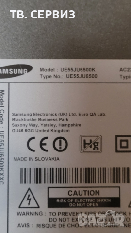 TV  SAMSUNG UE55JU6500K, снимка 1 - Части и Платки - 44605166