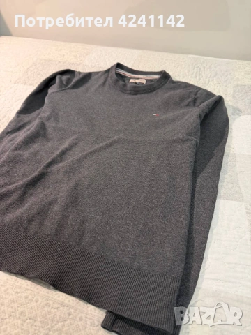 Пуловер Tommy Hilfiger мъжки сив / Размер S, снимка 5 - Пуловери - 53837718