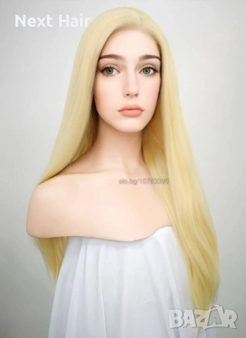 Руса перука с цяла дантела - 70 см, висок клас