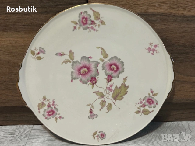 Антикварно голямо порцеланово плато , снимка 3 - Прибори за хранене, готвене и сервиране - 53412415