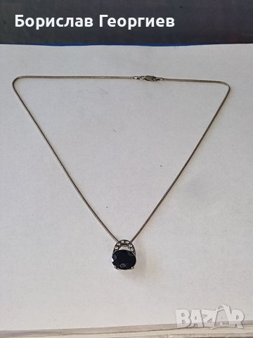 Сребърна верижка с висулка 925, снимка 2 - Колиета, медальони, синджири - 41574573