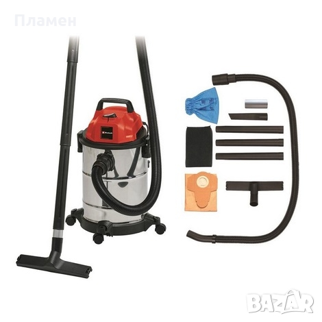 Прахосмукачка Einhell TH-VC 1820 S за мокро и сухо почистване, 1250 W, Засмукваща мощност 18 kPa, Ре, снимка 7 - Прахосмукачки - 36105833