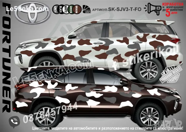 Toyota Rav4 SK-SJV3-T-RAV4 Кaмуфлаж Офроуд Джип Пикап Лодка Camouflage Off-Road стикери, снимка 15 - Аксесоари и консумативи - 47896967