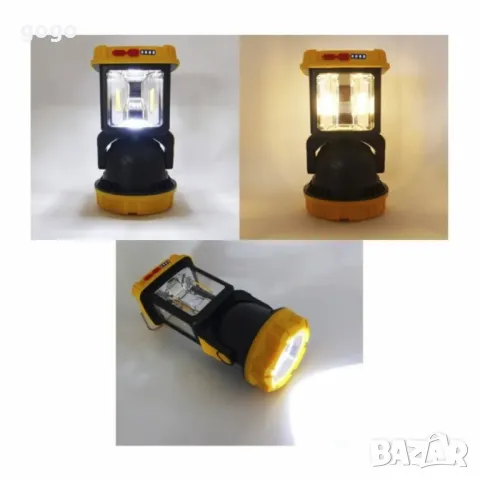 Соларен мултифункционален къмпинг фенер - прожектор HW 1277-W, снимка 2 - Друга електроника - 50428353