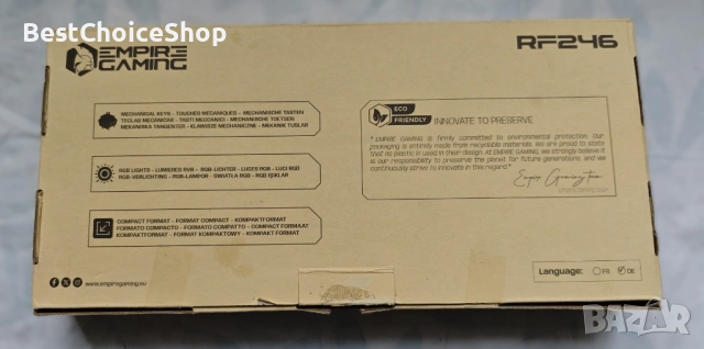 Гейминг безжична клавиатура EMPIRE GAMING K246 TKL 65% Механична – RGB 22 ефекта, снимка 6 - Клавиатури и мишки - 53427024