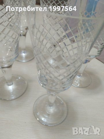 Кристални чаши за вино или шампанско - 5 бр, снимка 7 - Чаши - 40592252