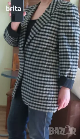 Унисекс Карирано Сако , снимка 8 - Сака - 49234384