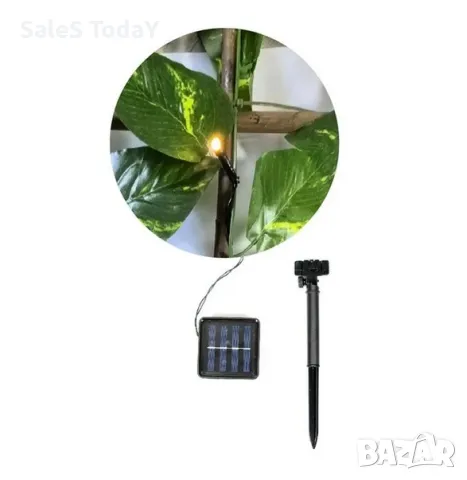 Декорация за стена от изкуствени листа и лампички, Солар, Преграда за балкон, Пергола, 170*90см, снимка 3 - Декорация за дома - 49662187