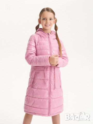 Ново капитонирано дълго палто с качулка - яке размер 152см, RESERVED