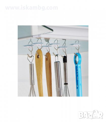 СЕТ ОТ 6 САМОЗАЛЕПЯЩИ СЕ МАЛКИ ЗАКАЧАЛКИ ЗА ЛЕКИ КУХНЕНСКИ АКСЕСОАРИ - код 1772, снимка 2 - Други стоки за дома - 33981733