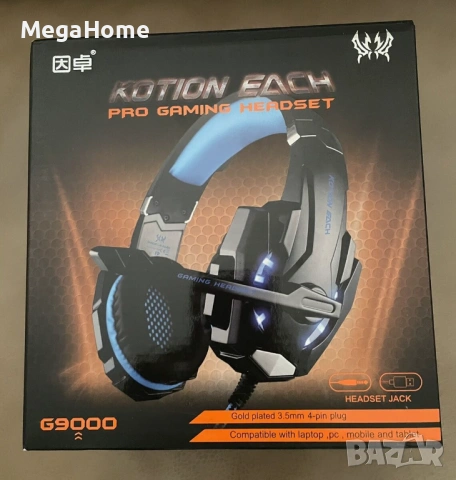 Геймърски Слушалки KOTION EACH G9000 за PC/PS4/Xbox/Phone, снимка 5 - Геймърски - 53229796