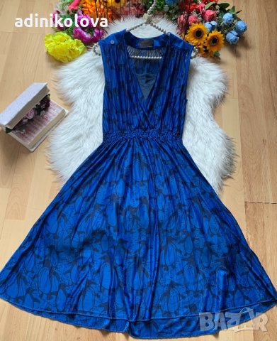 Турско синя рокля, снимка 1 - Рокли - 34110788