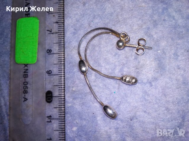 ЕФИРНА НЕЖНА СРЕБЪРНА МОДНА ОБЕЦА СРЕБРО 925 ДИЗАЙНЕРСКИ АРТ МОДЕЛ 38279, снимка 8 - Обеци - 40938986
