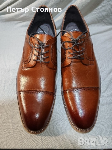 Мъжки официални обувки от естествена кожа Stacy Adams №48, снимка 4 - Официални обувки - 52522769