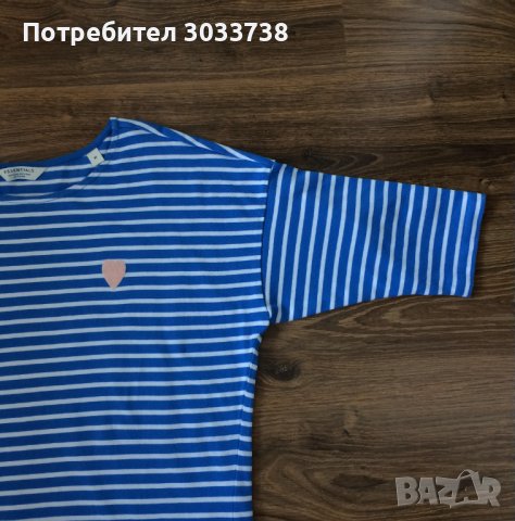 Essentials by Tchibo Дамска раирана ежедневна блуза, снимка 4 - Корсети, бюстиета, топове - 41570113