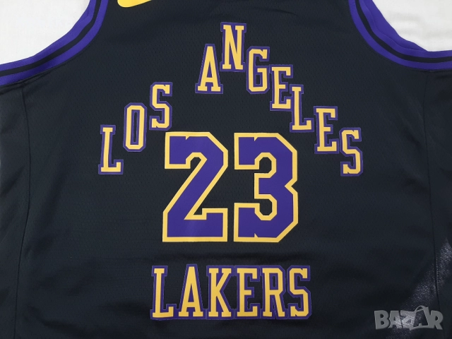 Nike NBA Lakers LeBron - Оригинален мъжки баскетболен потник р-р L, снимка 10 - Тениски - 52249538