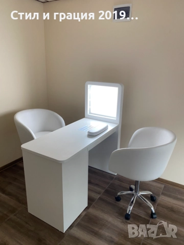 Маса за маникюр с прахоуловител и мострен LED изложител за лакове Marion 118 х 52 х 75/125 - 30W, снимка 9 - Педикюр и маникюр - 44193607