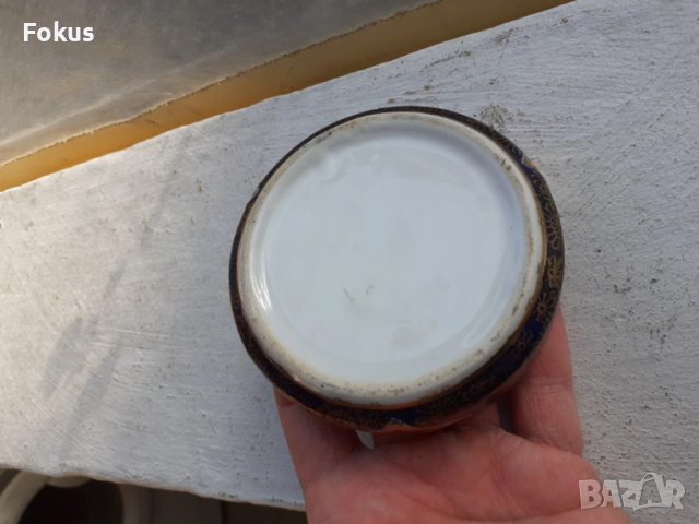 Стар малък пепелник Satsuma сатцума, снимка 3 - Антикварни и старинни предмети - 53490672