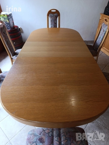 комплект шест стола от масив, снимка 11 - Маси - 51561671