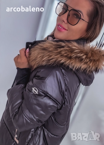 Ликвидация! Дамско зимно яке Premium с кожена яка , снимка 8 - Якета - 52085696