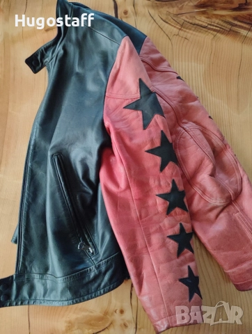 Tommy Hilfiger Винтидж Мъжко кожено яке моторджиско Cafe Racer M/L, снимка 9 - Якета - 52896396