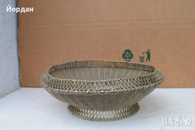 Стара метална фруктиера, снимка 4 - Антикварни и старинни предмети - 40404549