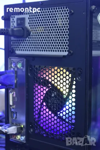 Компютър с I5 7400 8 GB DDR4 SSD - светеща кутия с 3 вентилатора , снимка 6 - За дома - 56257419