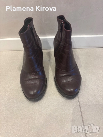 Боти от естествена кожа | Номер 37 (или 36.5), снимка 3 - Дамски боти - 52791115
