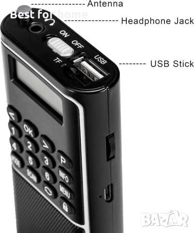 Raddy RD23 Преносимо DAB/DAB+ цифрово радио с Bluetooth, снимка 6 - Други - 53772480