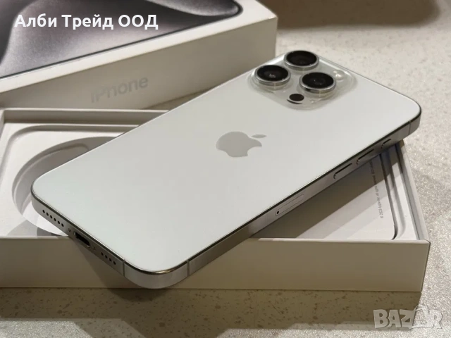iPhone 15 Pro Max 256GB White Titanium – Като НОВ, 95% Батерия.