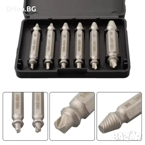 Комплект Екстрактори за Изваждане на Повредени Болтове и Винтове, снимка 3 - Аксесоари и консумативи - 48900027