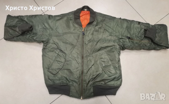 Мъжко двулицево яке (бомбър) / Размер S, снимка 2 - Якета - 52801863