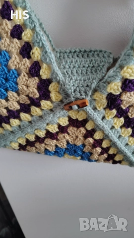 Плетени дамски чанти, многоцветни подаръци , снимка 4 - Чанти - 42698019