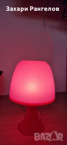 💡 Розова настолна лампа IKEA LAMPAN с LED крушка, снимка 3 - Настолни лампи - 56130013