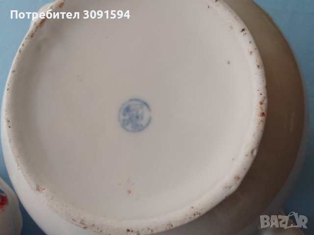  Стар Порцеланов чайник и захарница за чай , снимка 5 - Антикварни и старинни предмети - 41417845