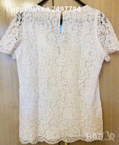 Дантелена блуза Massimo Dutti, снимка 2 - Корсети, бюстиета, топове - 34068888