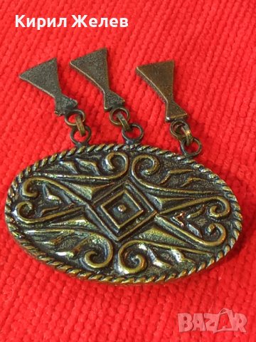 БРОНЗОВА СТАРИННА ЕТНО ОРНАМЕНТИРАНА БРОШКА НАКИТ БИЖУ 22741, снимка 6 - Антикварни и старинни предмети - 33153932