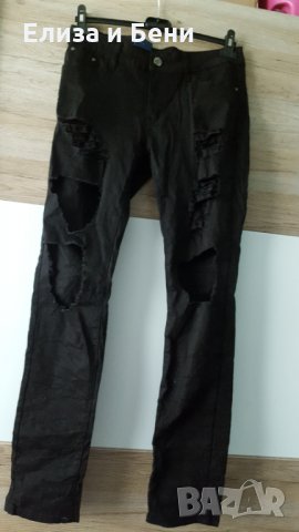 дънки прокъснат ефект- нови с етикет М, снимка 1