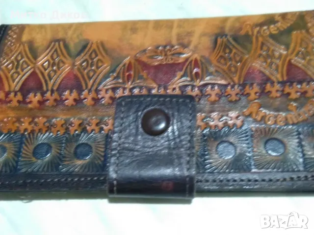 Портфейл портмоне естествена кожа нов марков от Аржентина 175х98мм, снимка 4 - Портфейли, портмонета - 49548914