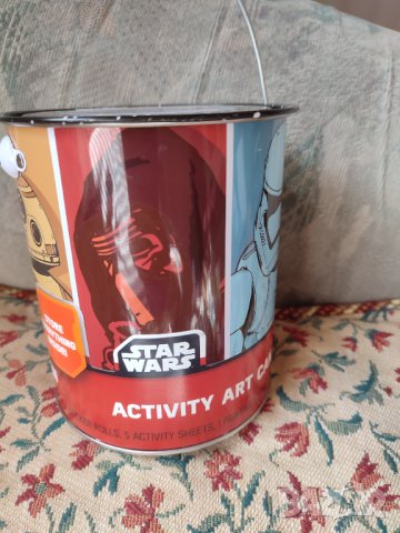 Star wars can тенекияна кутия нова неизползвана със стикери и креда, снимка 3 - Колекции - 42290751
