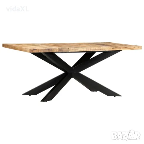 vidaXL Трапезна маса, 180x90x76 cм, грубо мангово дърво масив, снимка 7 - Маси - 56146544