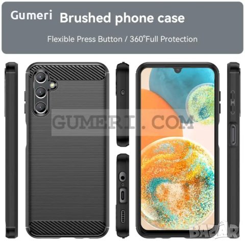 Samsung Galaxy A14 Противоударен Силиконов Гръб - Карбон, снимка 4 - Калъфи, кейсове - 42209031